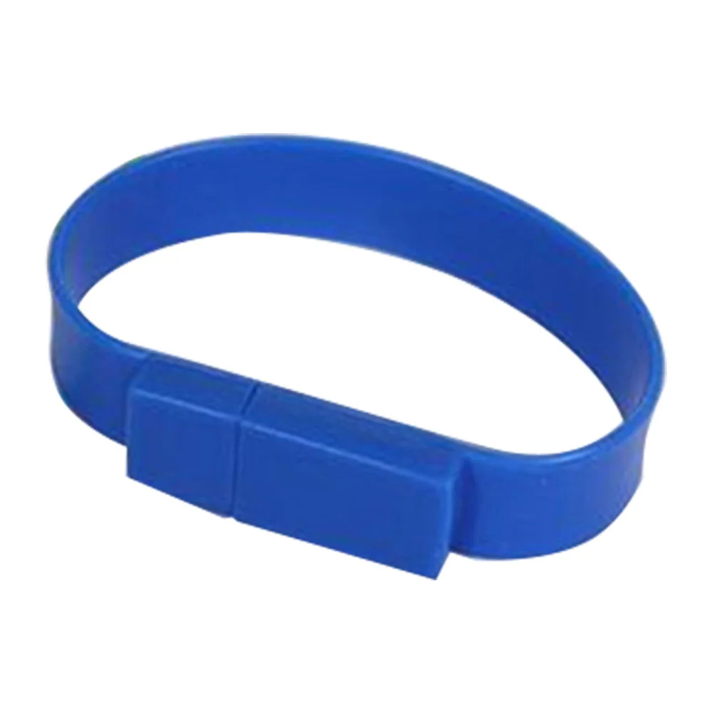 Флешка Силиконовый Браслет \Bracelet Splice\ V170 синий 1 Гб - фото 9