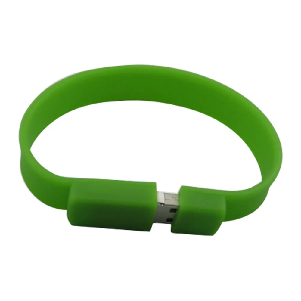Флешка Силиконовый Браслет \Bracelet Splice\ V170 зеленый 1 Гб - фото 3