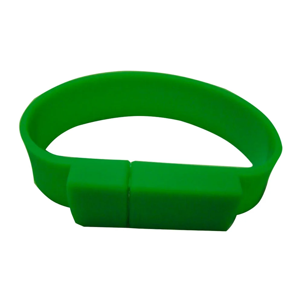 Флешка Силиконовый Браслет \Bracelet Splice\ V170 зеленый 1 Гб - фото 5