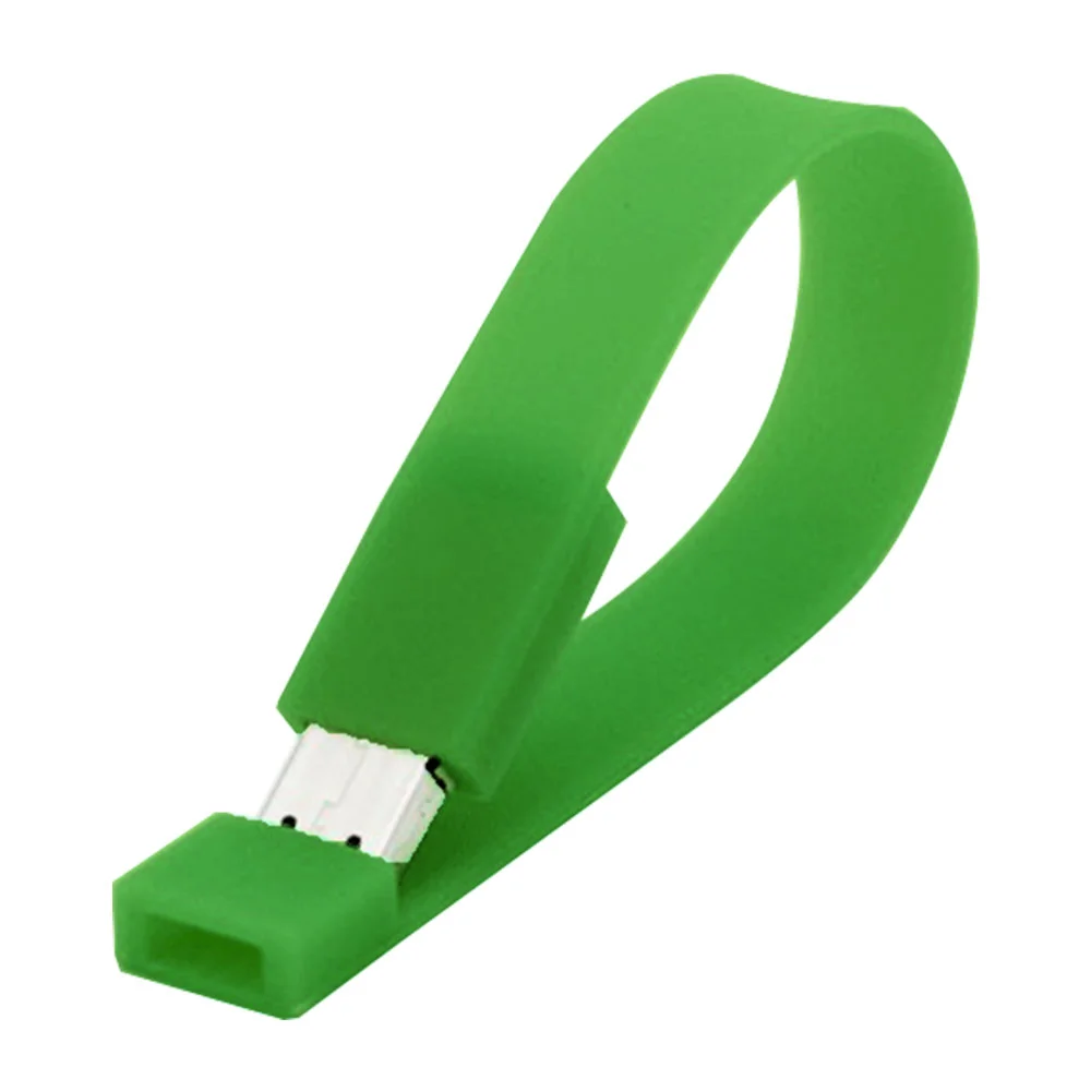 Флешка Силиконовый Браслет \Bracelet Splice\ V170 зеленый 1 Гб - фото 7