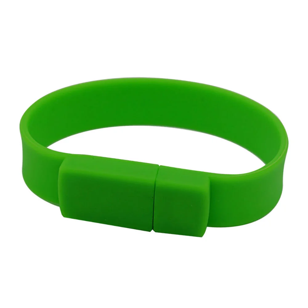 Флешка Силиконовый Браслет Bracelet Splice V170 зеленый 128 Гб - фото 1