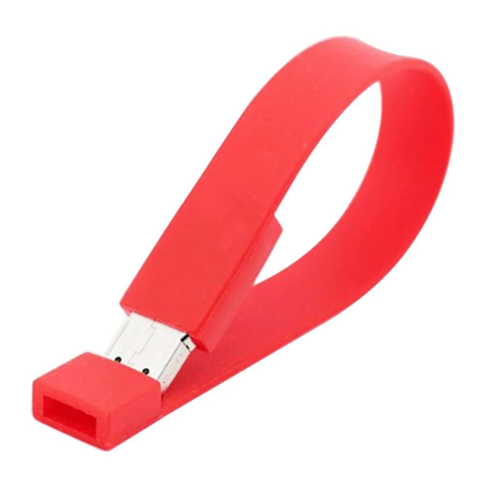 Флешка Силиконовый Браслет Bracelet Splice V170 красный 128 Гб - фото 4