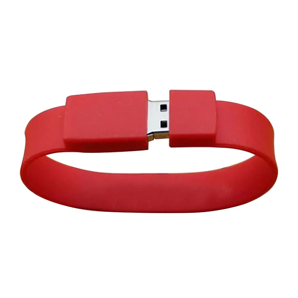 Флешка Силиконовый Браслет Bracelet Splice V170 красный 128 Гб - фото 6