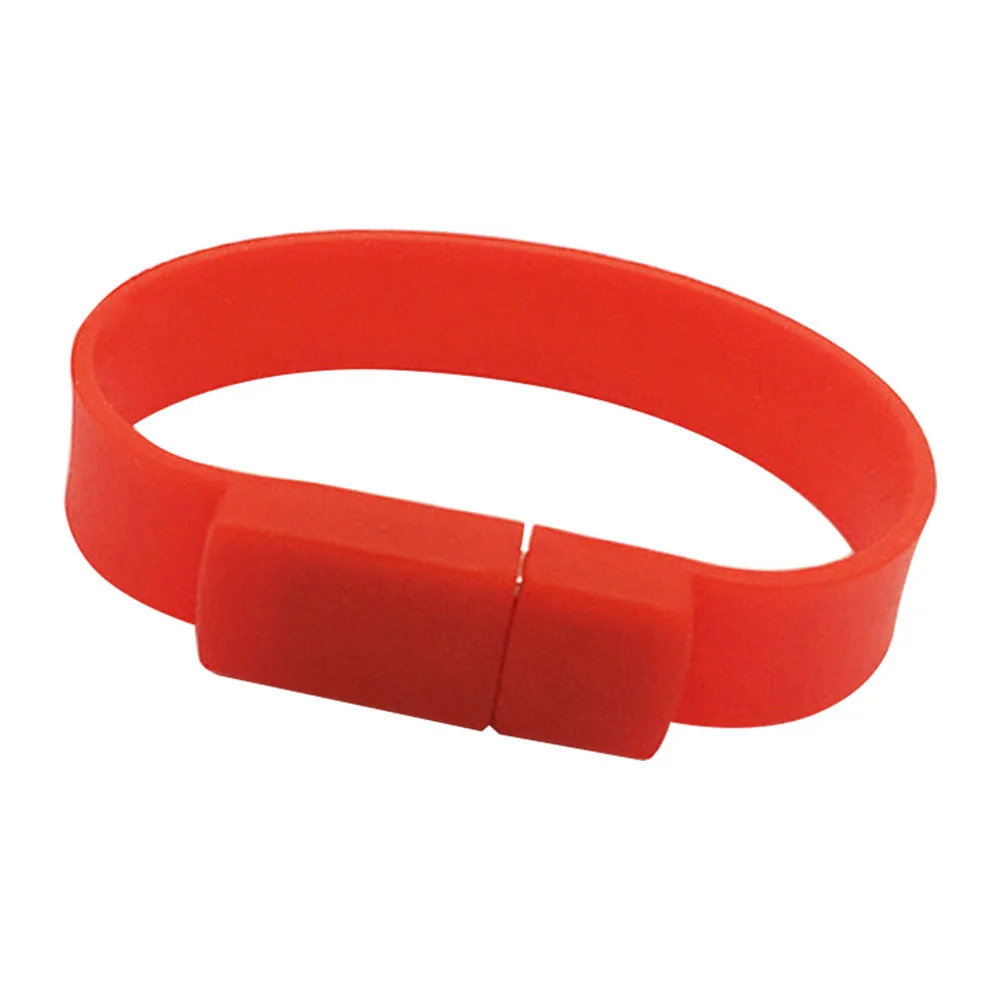 Флешка Силиконовый Браслет Bracelet Splice V170 красный 128 Гб - фото 8