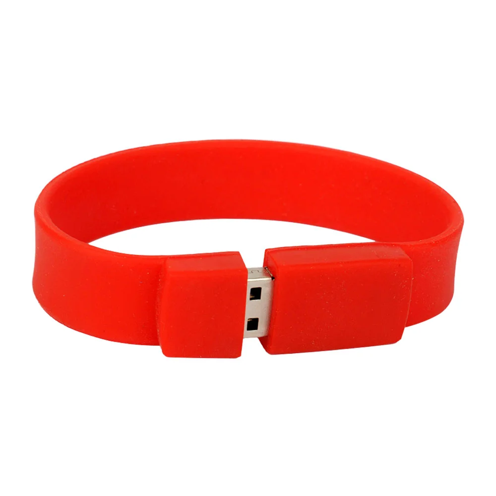 Флешка Силиконовый Браслет Bracelet Splice V170 красный 128 Гб - фото 9