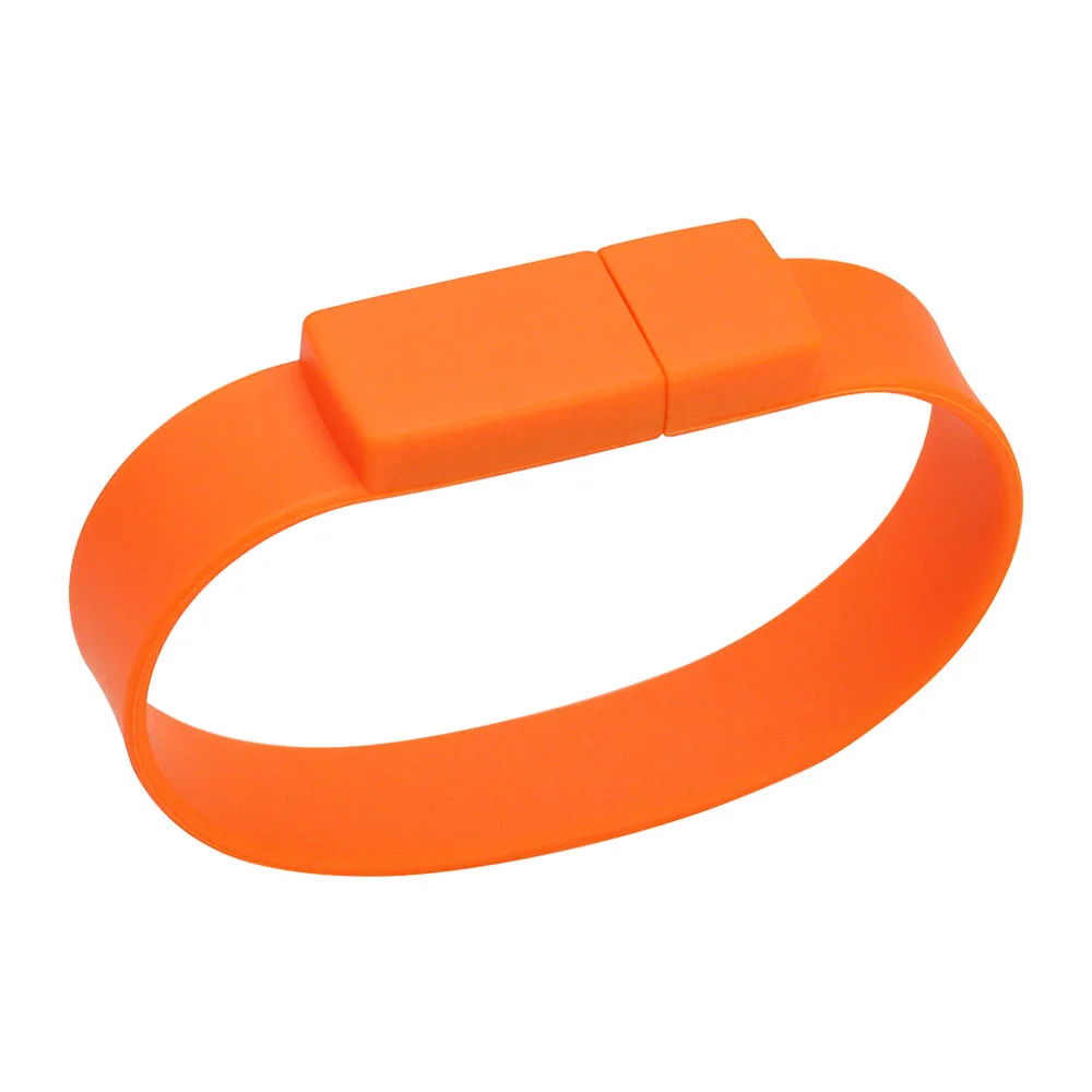 Флешка Силиконовый Браслет Bracelet Splice V170 оранжевый 16 Гб - фото 4