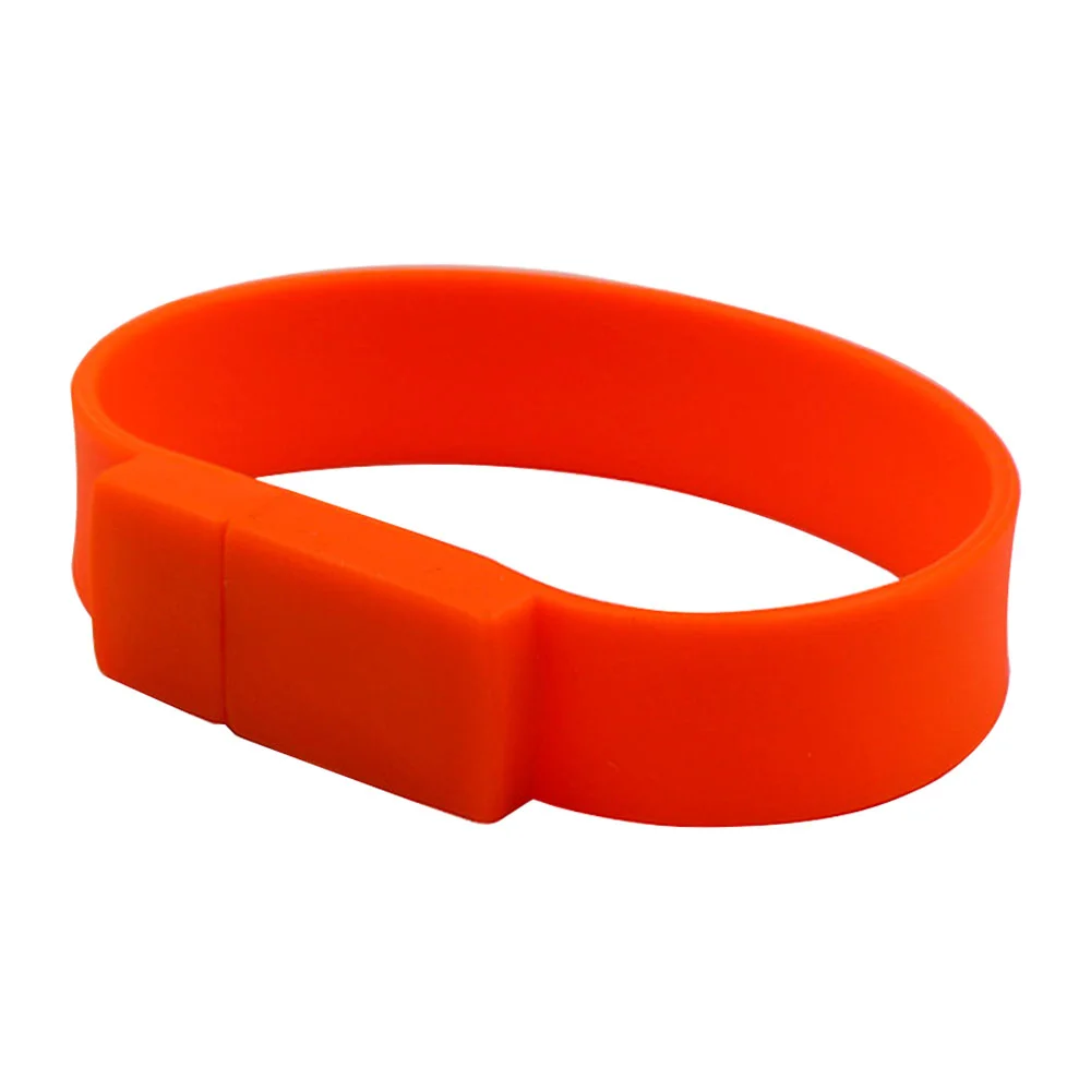 Флешка Силиконовый Браслет Bracelet Splice V170 оранжевый 512 Гб - фото 2
