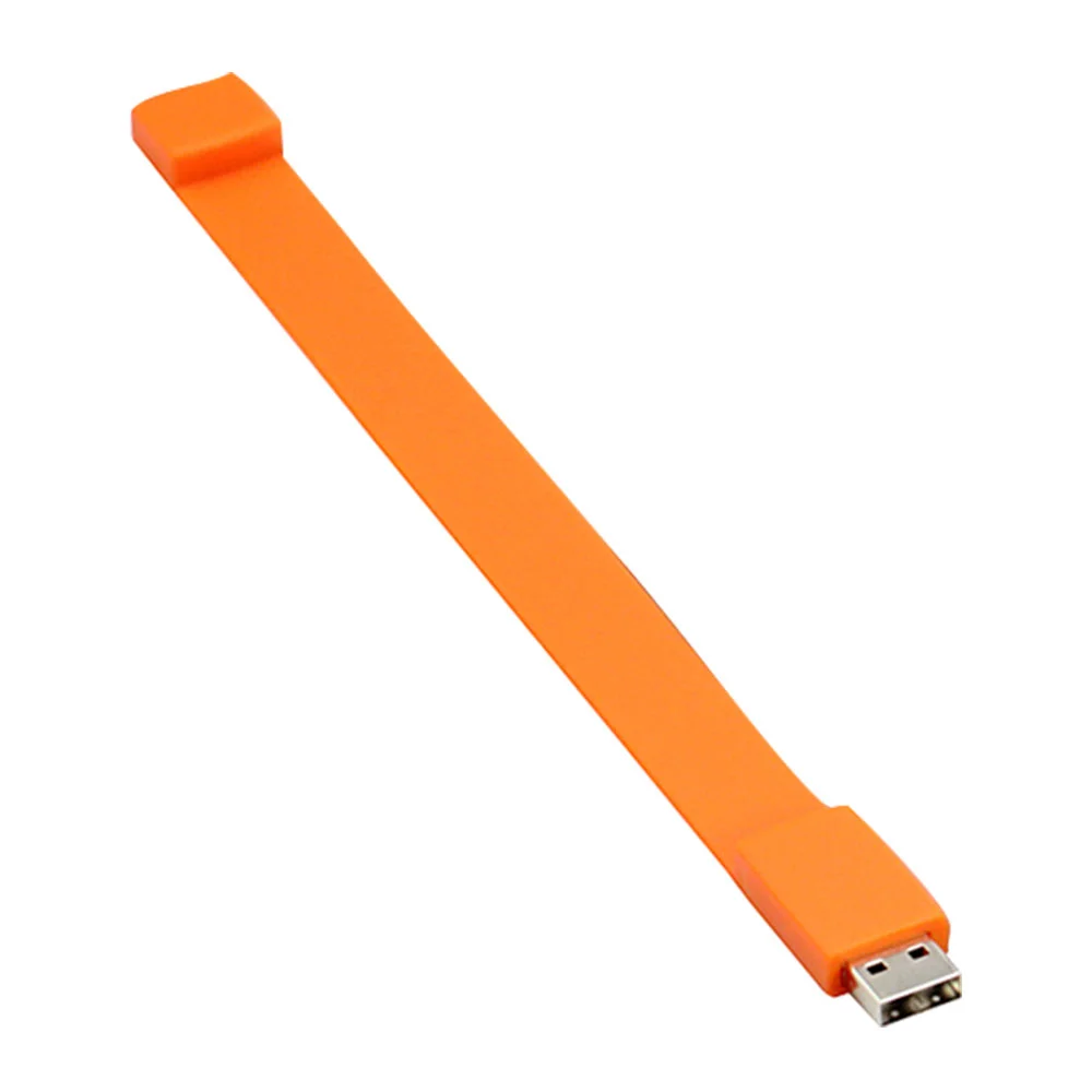 Флешка Силиконовый Браслет Bracelet Splice V170 оранжевый 512 Гб - фото 5