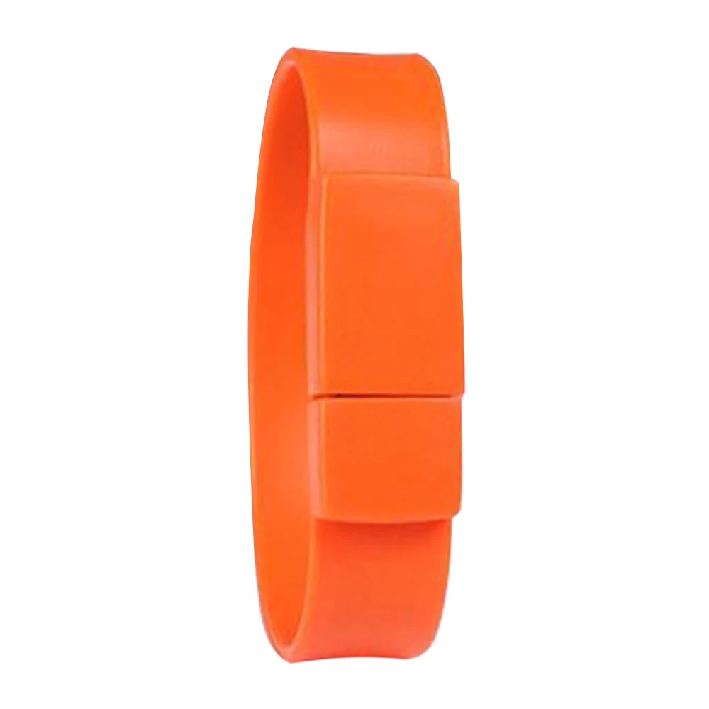 Флешка Силиконовый Браслет Bracelet Splice V170 оранжевый 512 Гб - фото 6