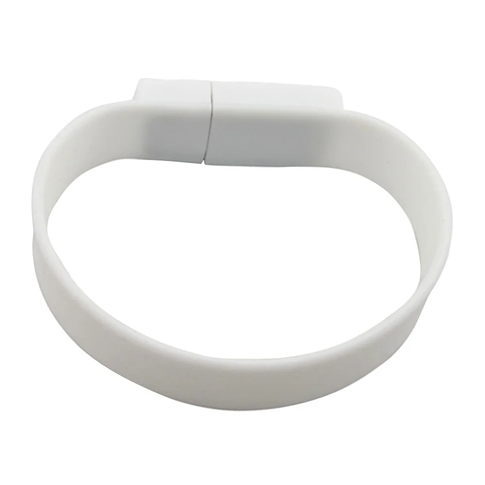 Флешка Силиконовый Браслет \Bracelet Splice\ V170 белый 1 Гб - фото 2