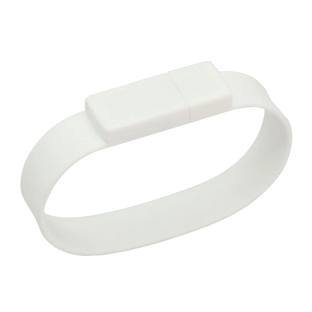 Флешка Силиконовый Браслет \Bracelet Splice\ V170 белый 1 Гб - фото 3