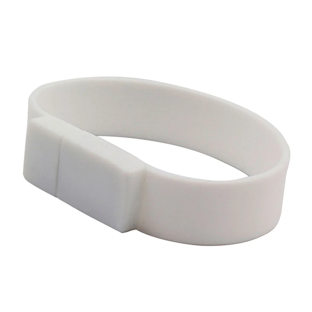 Флешка Силиконовый Браслет \Bracelet Splice\ V170 белый 1 Гб - фото 5