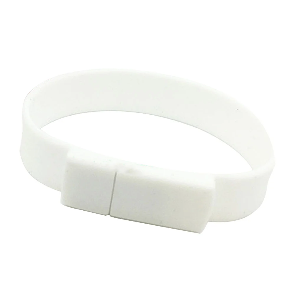 Флешка Силиконовый Браслет \Bracelet Splice\ V170 белый 1 Гб - фото 6