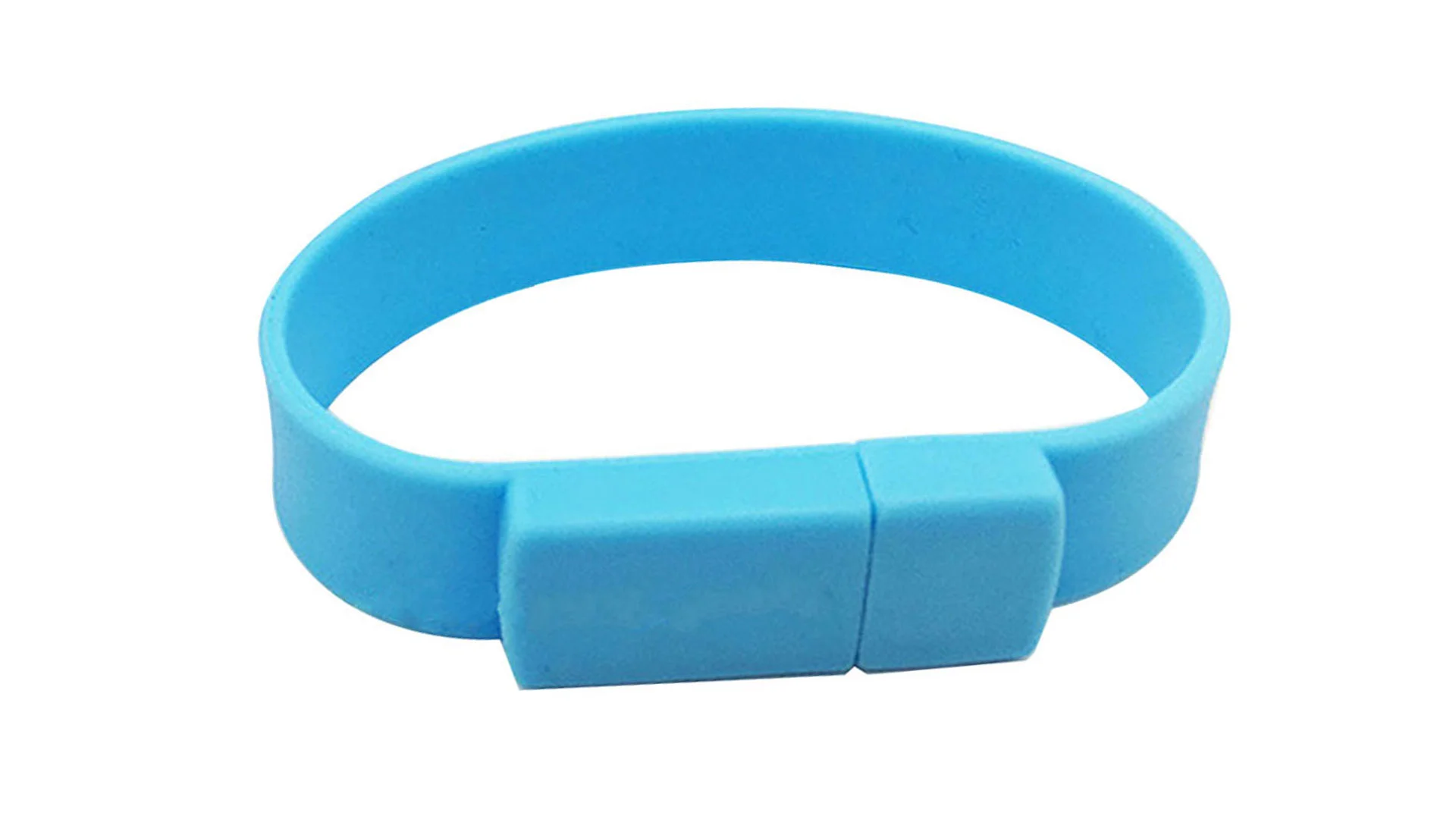 Флешка Силиконовый Браслет "Bracelet Splice" V170 голубой 1 Гб - фото 8