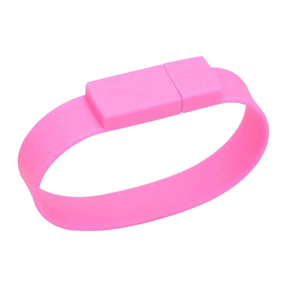 Флешка Силиконовый Браслет "Bracelet Splice" V170 розовый 1 Гб - фото 6