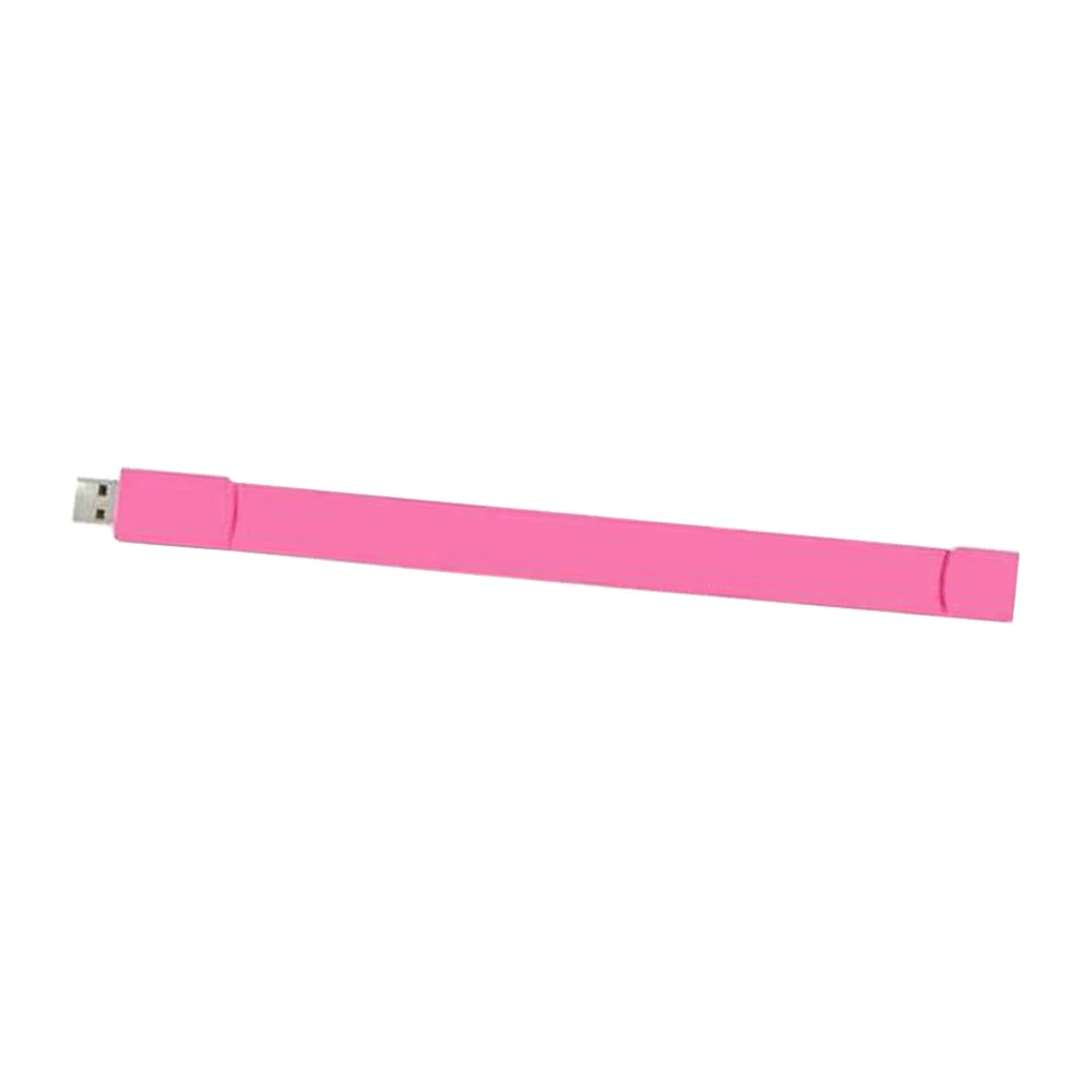 Флешка Силиконовый Браслет Bracelet Splice V170 розовый 512 Гб - фото 3