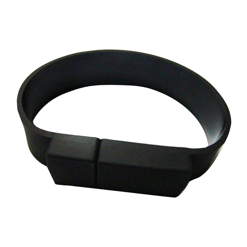 Флешка Силиконовый Браслет "Bracelet Splice" V170 черный 1 Гб - фото 3