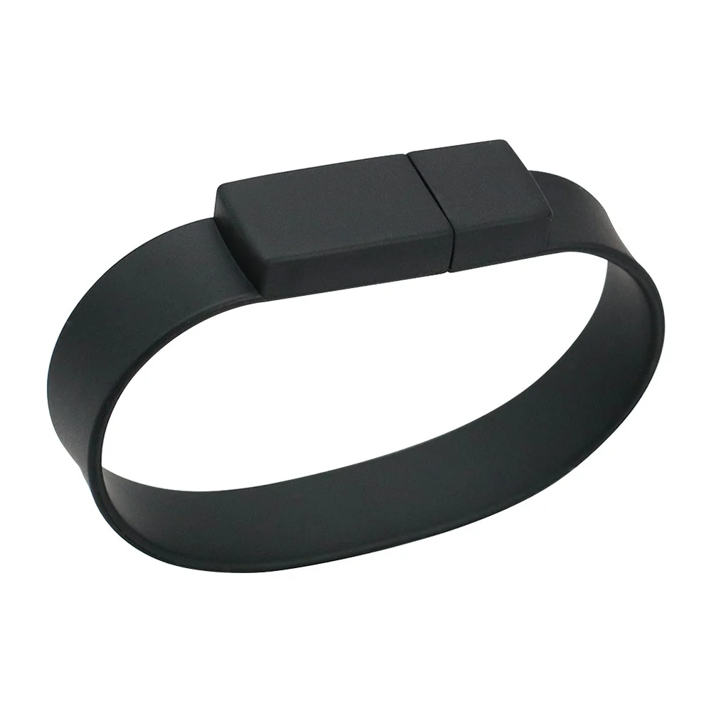 Флешка Силиконовый Браслет "Bracelet Splice" V170 черный 1 Гб - фото 7