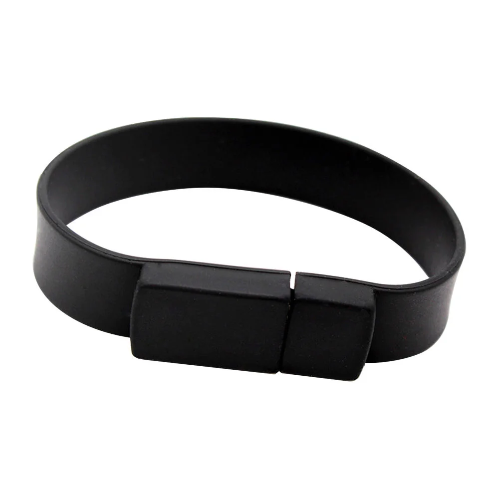 Флешка Силиконовый Браслет Bracelet Splice V170 черный 512 Гб - фото 1