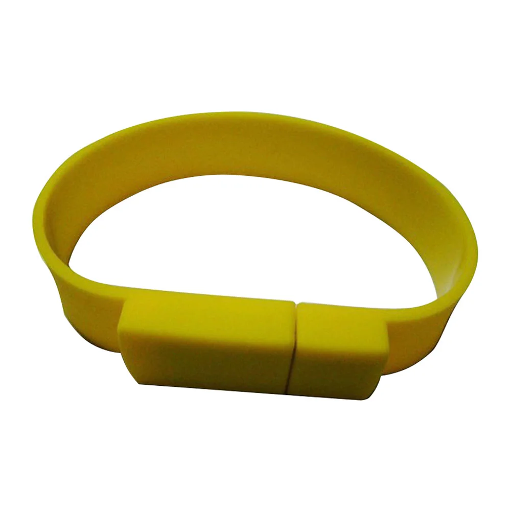 Флешка Силиконовый Браслет "Bracelet Splice" V170 желтый 1 Гб - фото 6