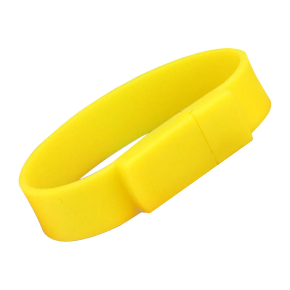Флешка Силиконовый Браслет "Bracelet Splice" V170 желтый 1 Гб - фото 8