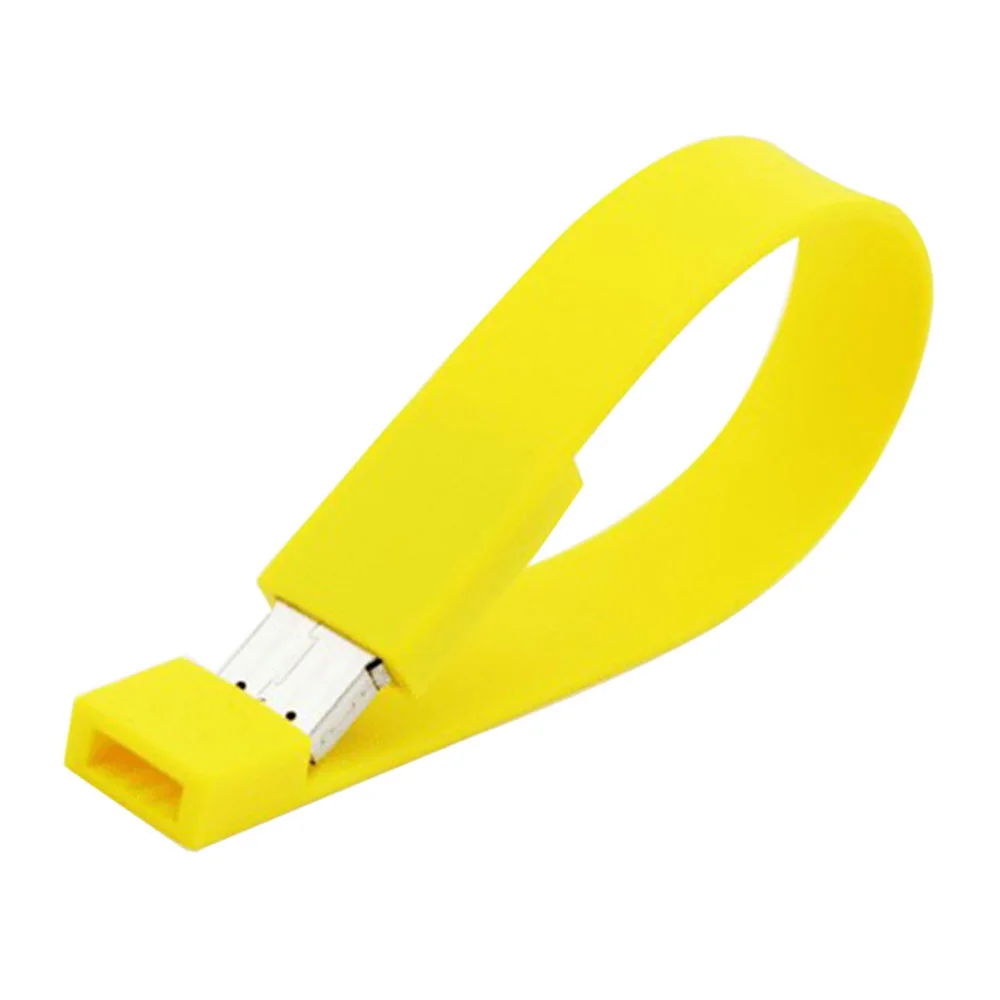 Флешка Силиконовый Браслет "Bracelet Splice" V170 желтый 1 Гб - фото 9