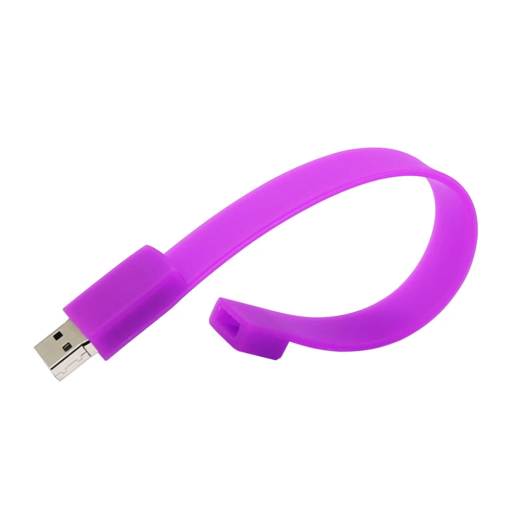 Флешка Силиконовый Браслет "Bracelet Splice" V170 фиолетовый 1 Гб - фото 10