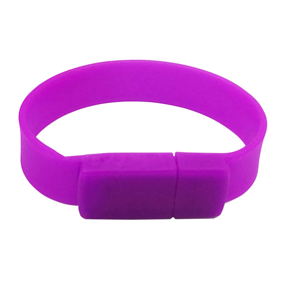 Флешка Силиконовый Браслет "Bracelet Splice" V170 фиолетовый 1 Гб - фото 2