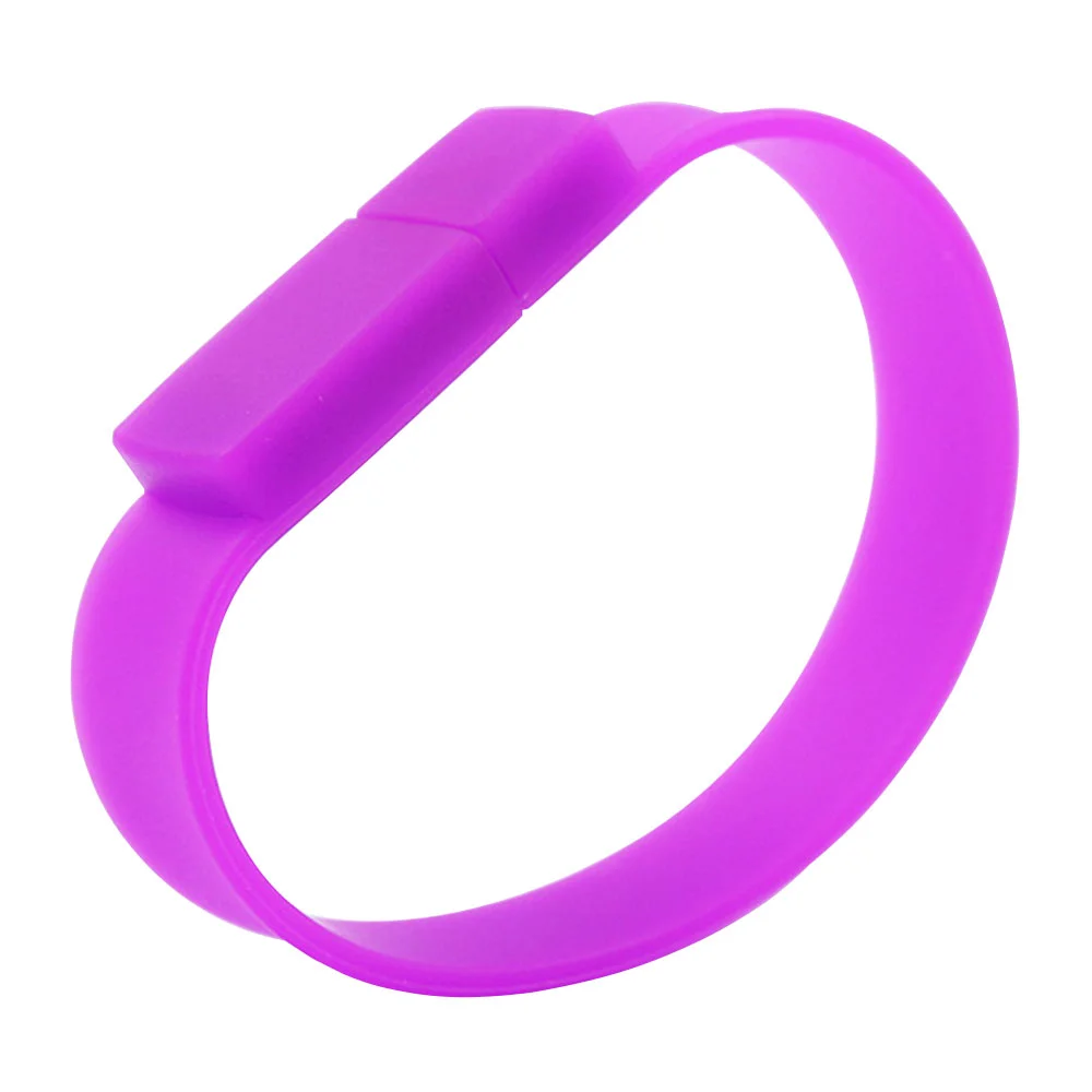 Флешка Силиконовый Браслет "Bracelet Splice" V170 фиолетовый 1 Гб - фото 4