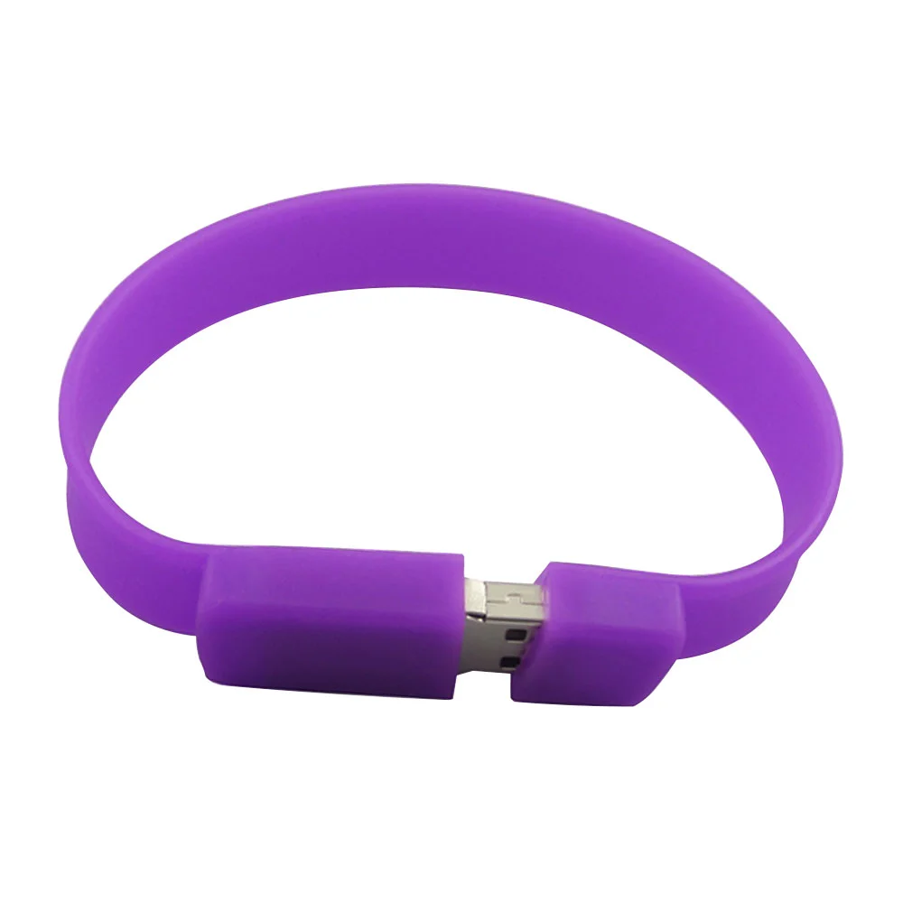 Флешка Силиконовый Браслет "Bracelet Splice" V170 фиолетовый 1 Гб - фото 9