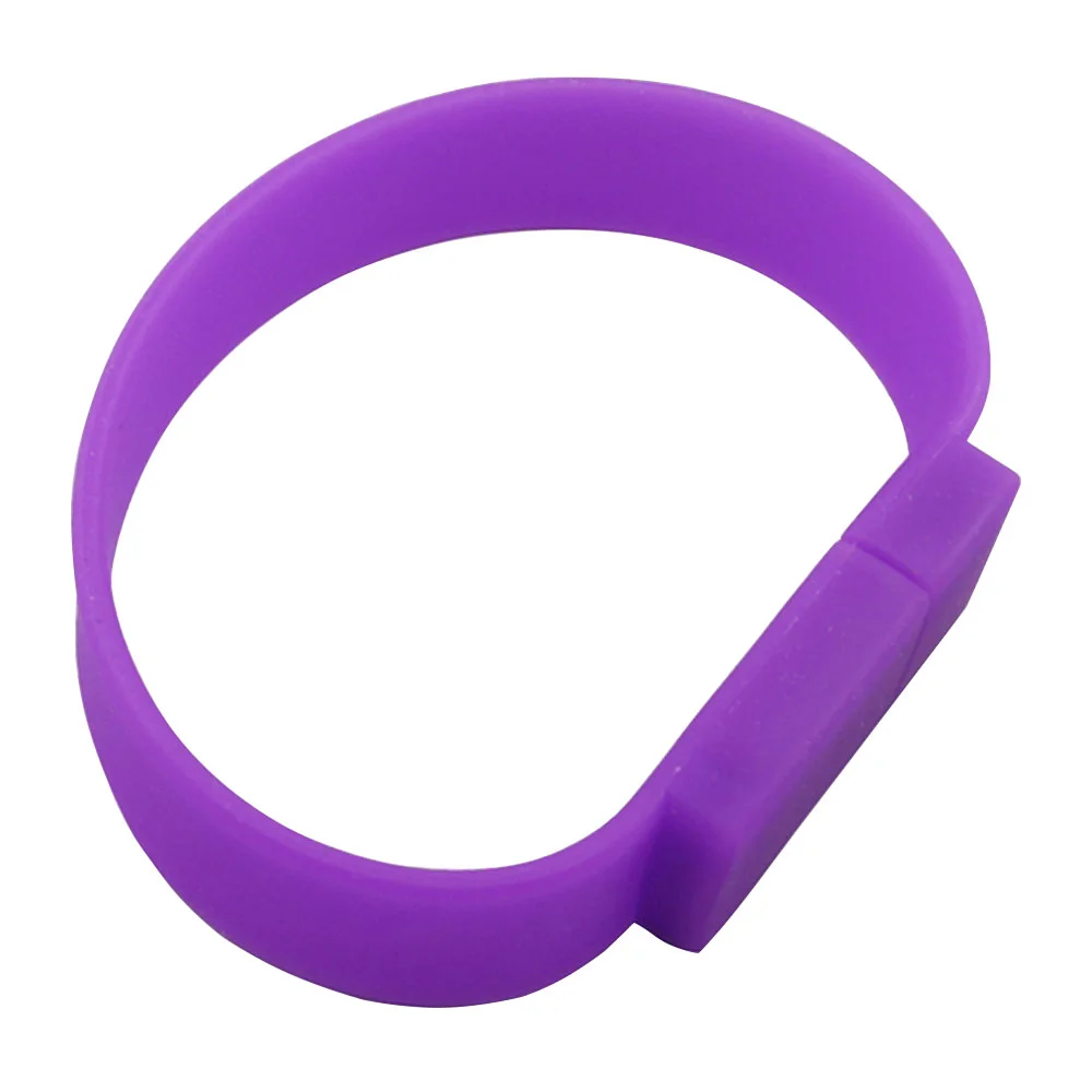 Флешка Силиконовый Браслет Bracelet Splice V170 фиолетовый 2 Гб - фото 3