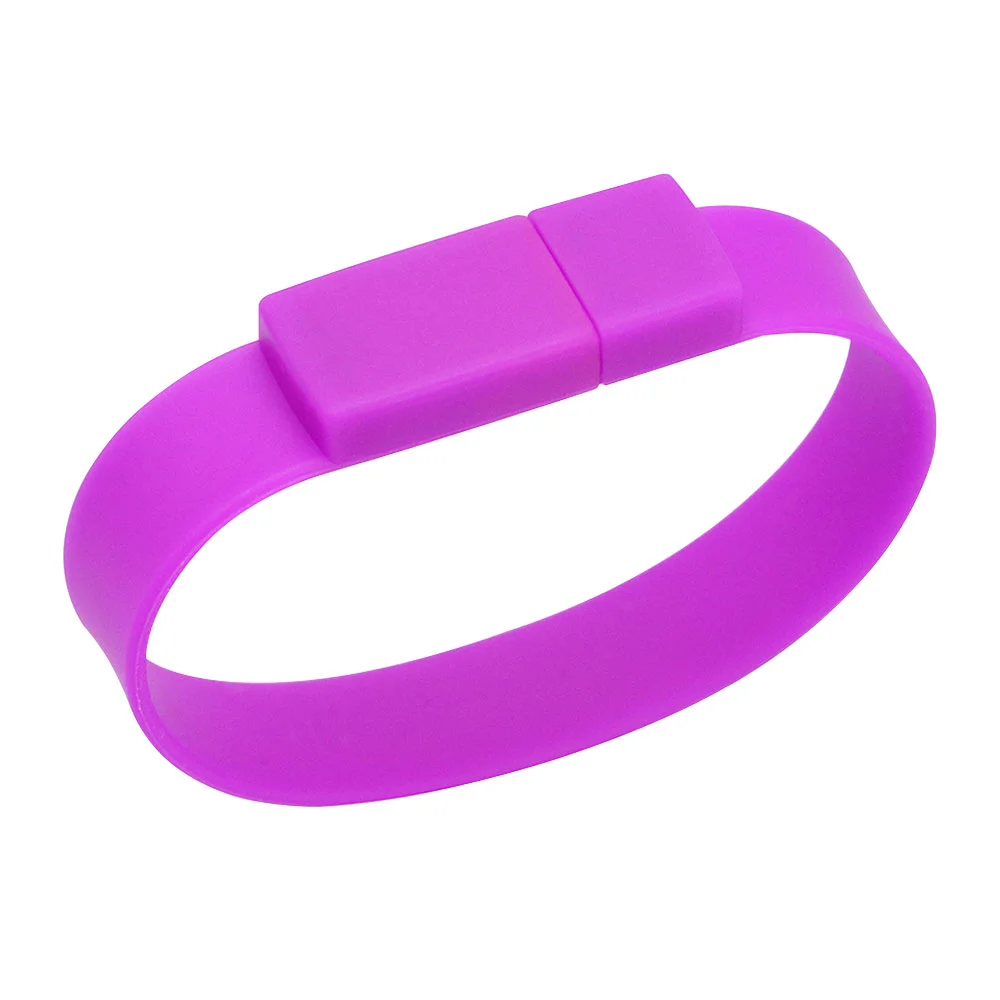Флешка Силиконовый Браслет Bracelet Splice V170 фиолетовый 128 Гб - фото 5