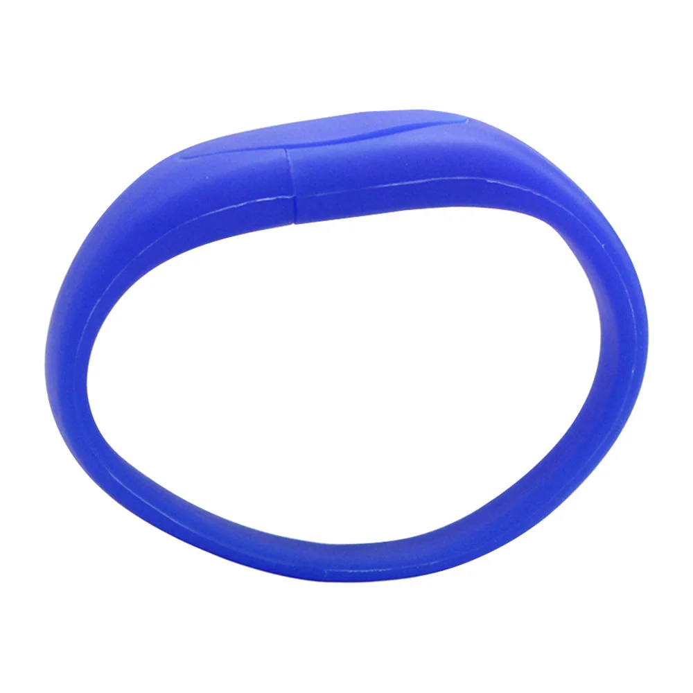 Флешка Силиконовый Браслет Bracelet Fancy V171 синий 32 Гб - фото 2
