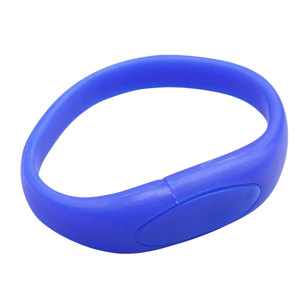 Флешка Силиконовый Браслет Bracelet Fancy V171 синий 256 Гб - фото 5