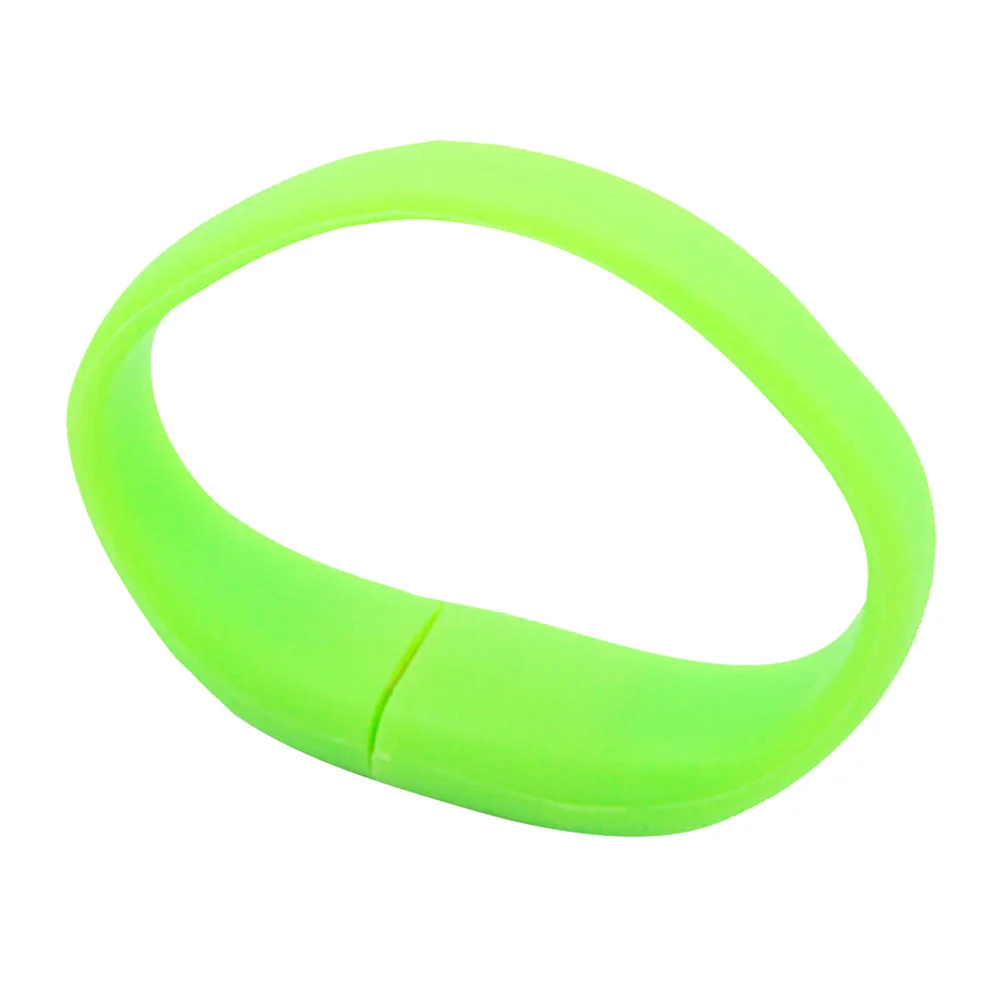 Флешка Силиконовый Браслет Bracelet Fancy V171 салатовый 2 Гб - фото 3