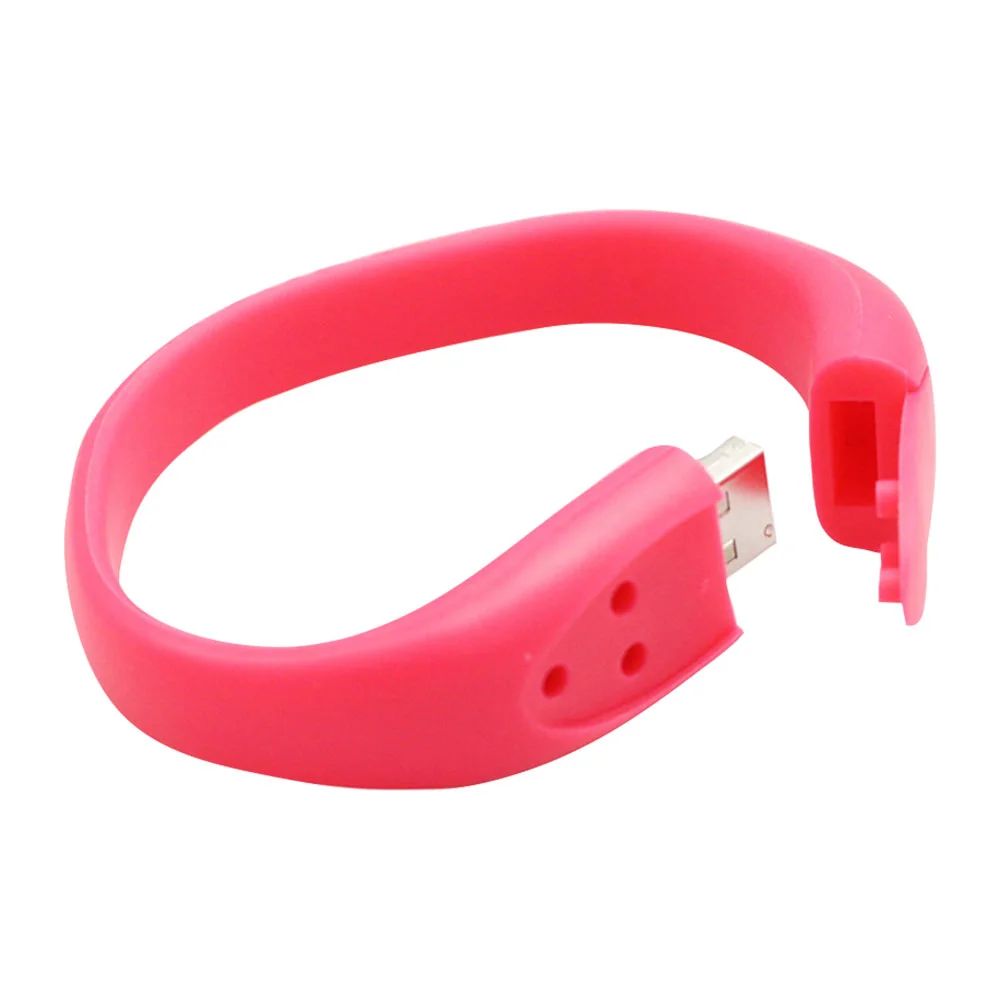 Флешка Силиконовый Браслет Bracelet Fancy V171 красный 8 Гб - фото 4