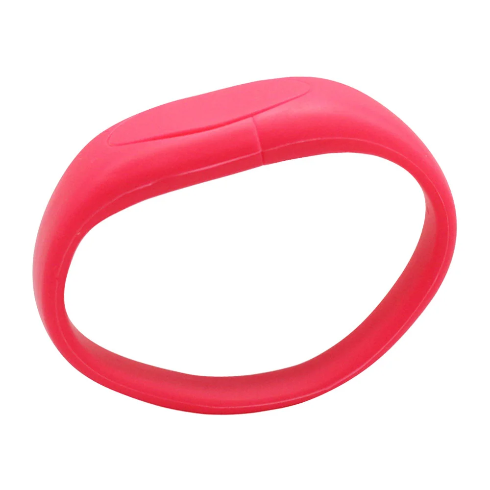 Флешка Силиконовый Браслет Bracelet Fancy V171 красный 8 Гб - фото 5
