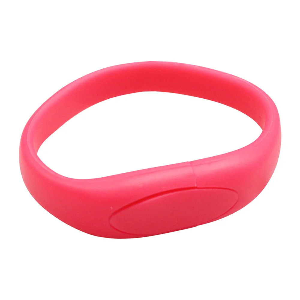 Флешка Силиконовый Браслет Bracelet Fancy V171 красный 8 Гб - фото 6