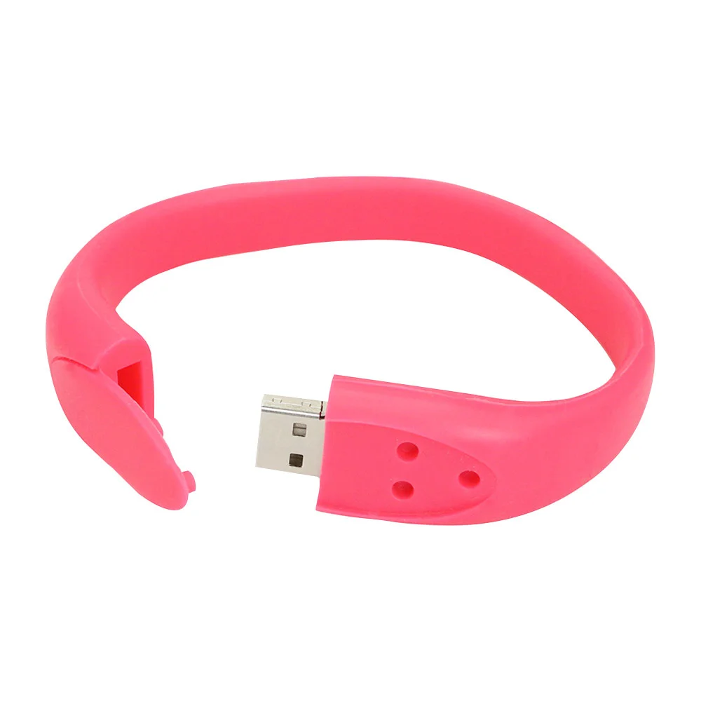 Флешка Силиконовый Браслет Bracelet Fancy V171 красный 8 Гб - фото 7