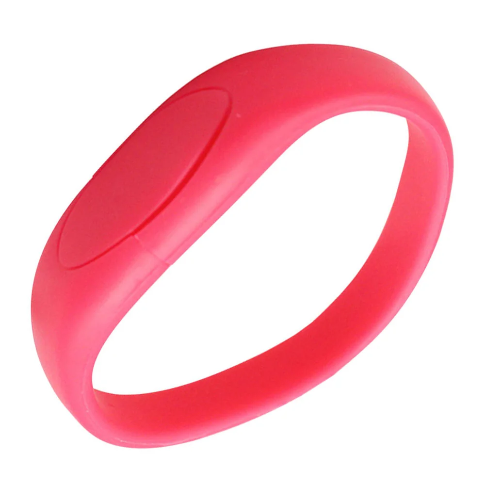 Флешка Силиконовый Браслет Bracelet Fancy V171 красный 32 Гб - фото 1