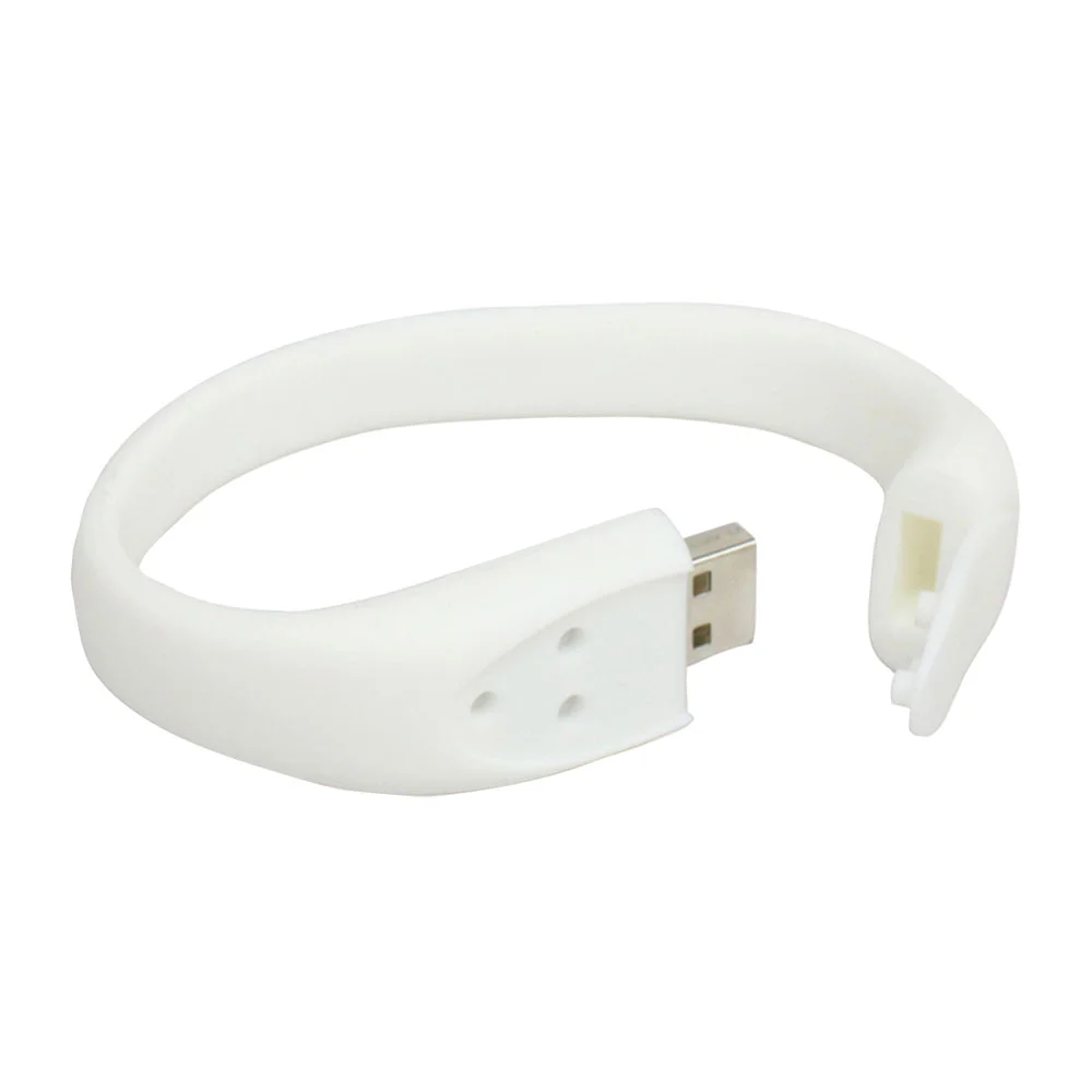 Флешка Силиконовый Браслет Bracelet Fancy V171 белый 64 Гб - фото 5