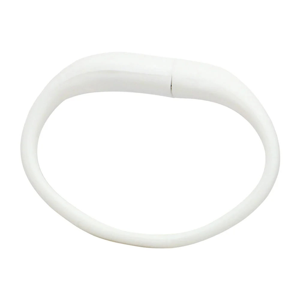 Флешка Силиконовый Браслет Bracelet Fancy V171 белый 64 Гб - фото 6