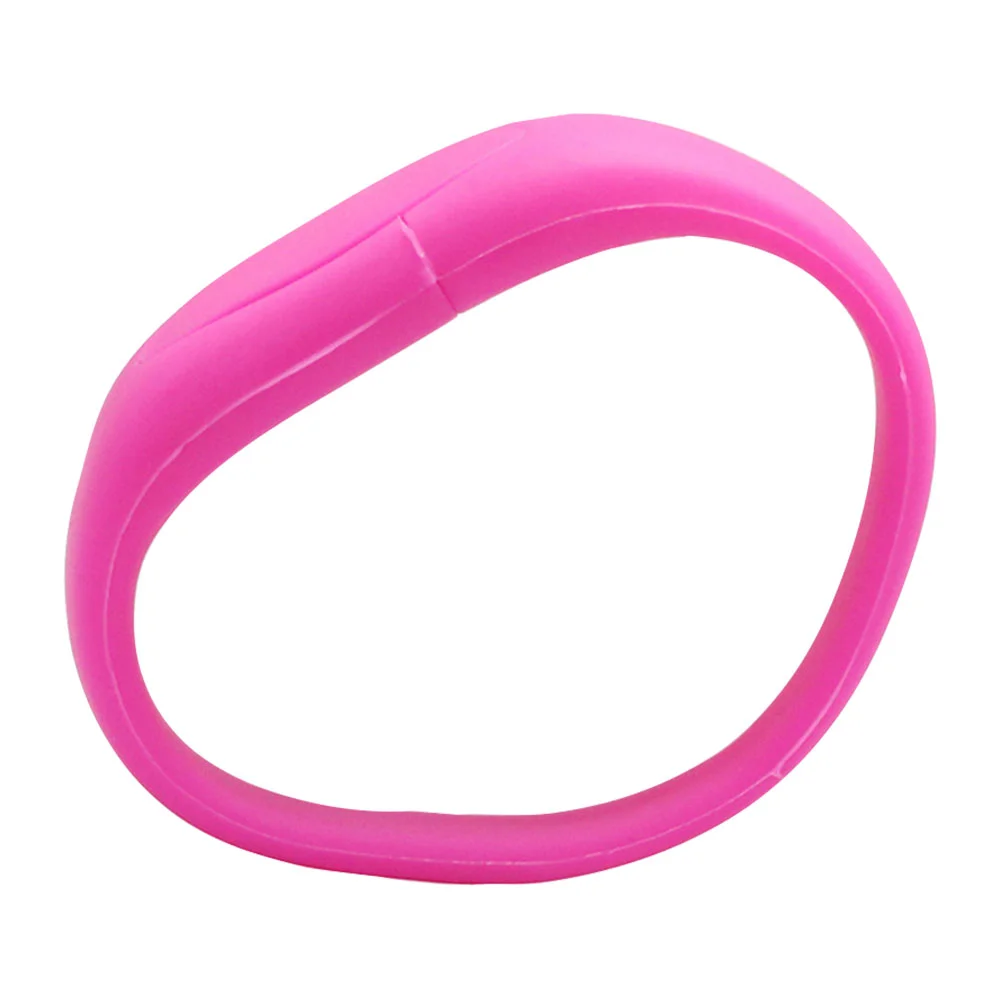 Флешка Силиконовый Браслет Bracelet Fancy V171 розовый 32 Гб - фото 3