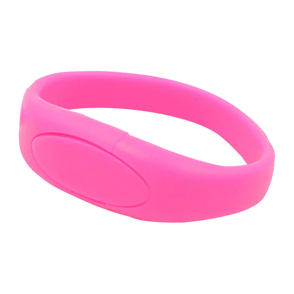 Флешка Силиконовый Браслет Bracelet Fancy V171 розовый 32 Гб - фото 4