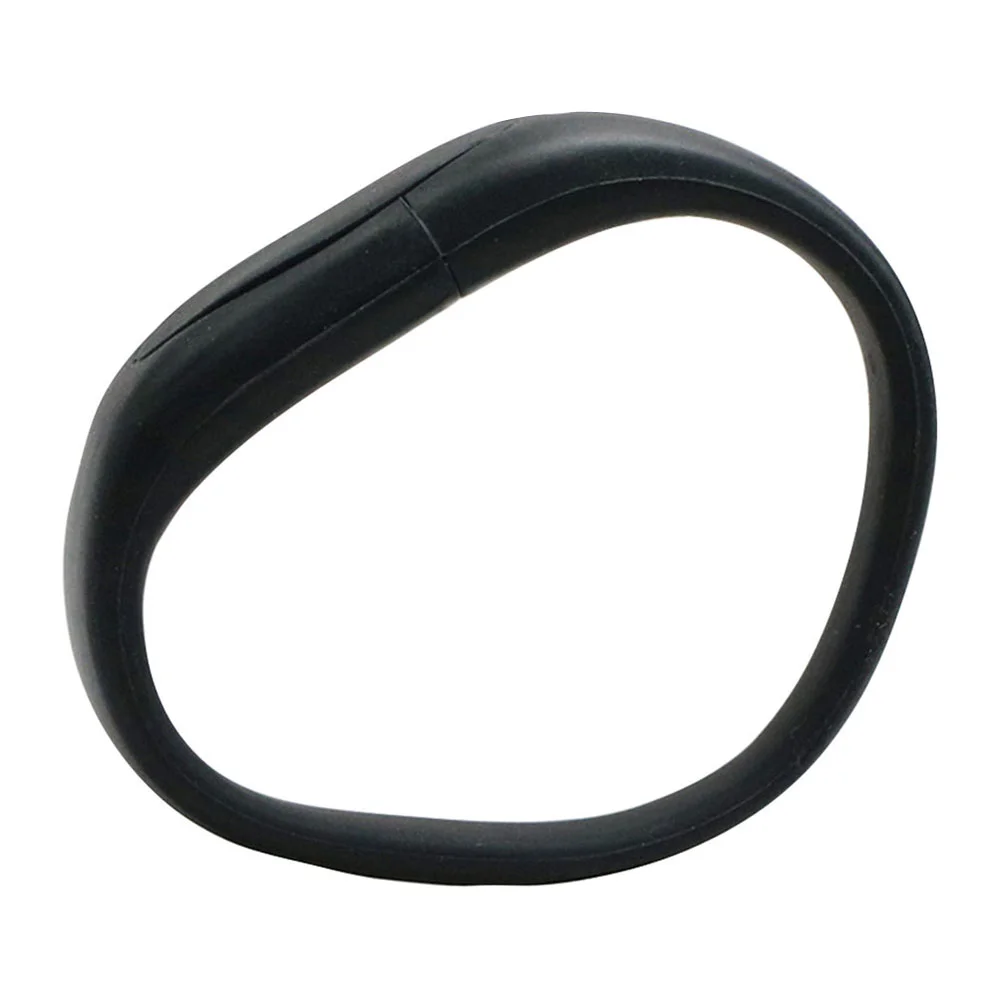 Флешка Силиконовый Браслет Bracelet Fancy V171 черный 16 Гб - фото 5
