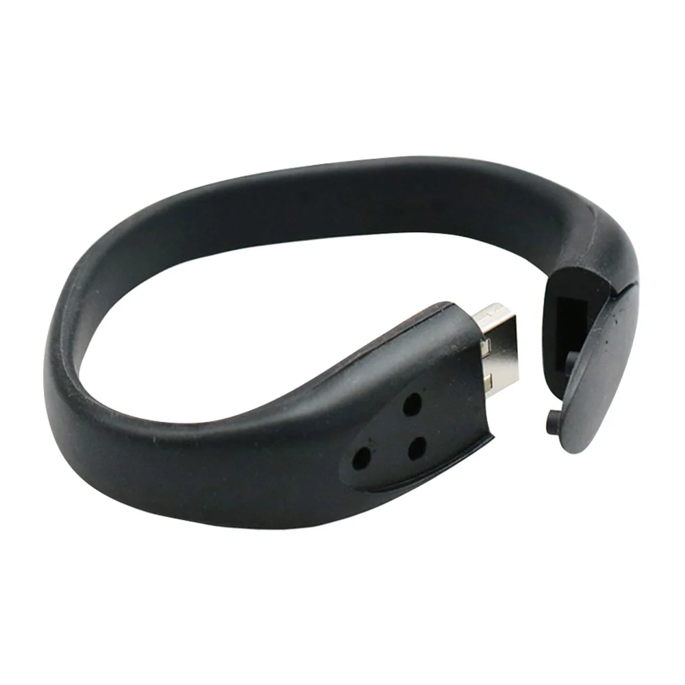 Флешка Силиконовый Браслет Bracelet Fancy V171 черный 256 Гб - фото 6