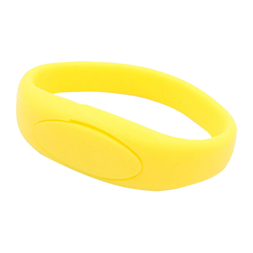 Флешка Силиконовый Браслет Bracelet Fancy V171 желтый 256 Гб - фото 2