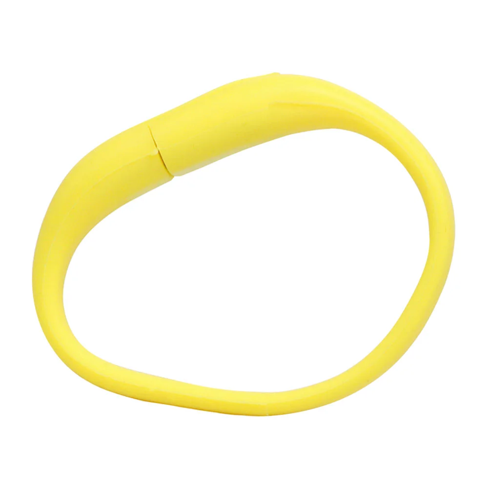 Флешка Силиконовый Браслет Bracelet Fancy V171 желтый 256 Гб - фото 3