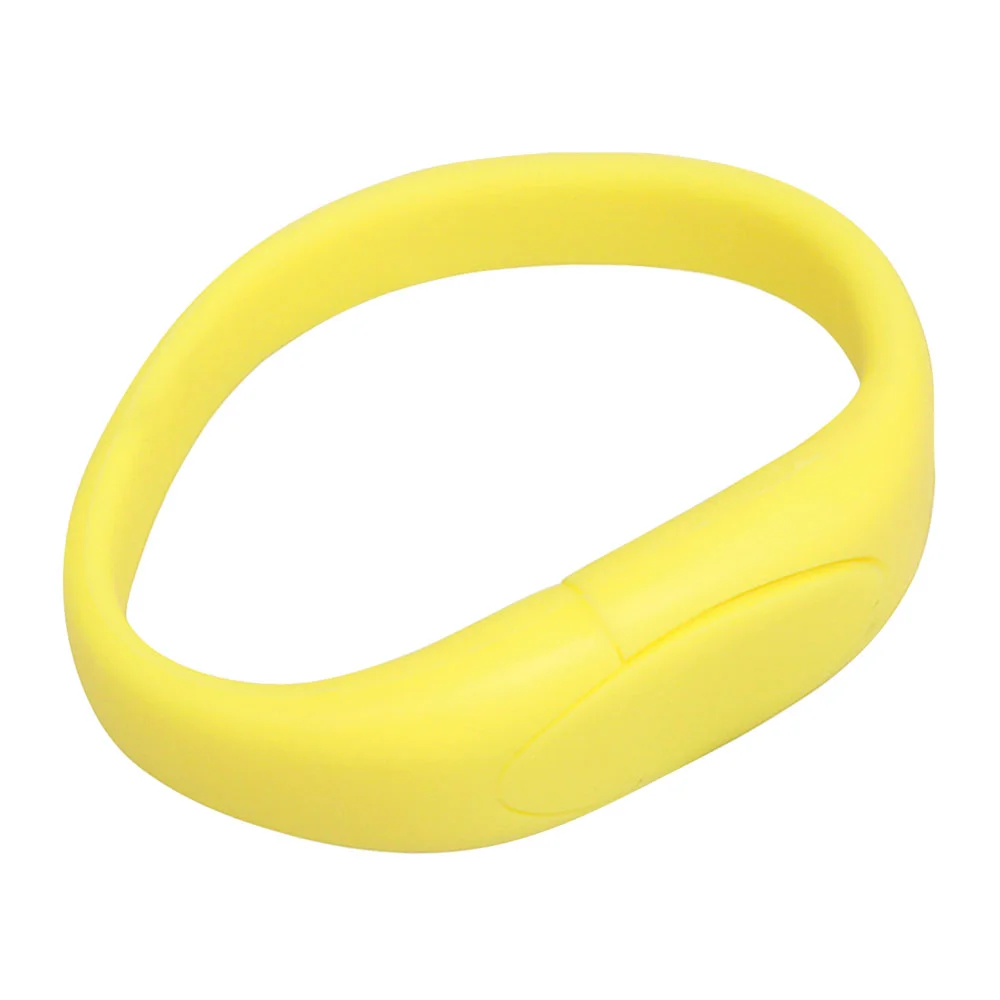 Флешка Силиконовый Браслет Bracelet Fancy V171 желтый 256 Гб - фото 6