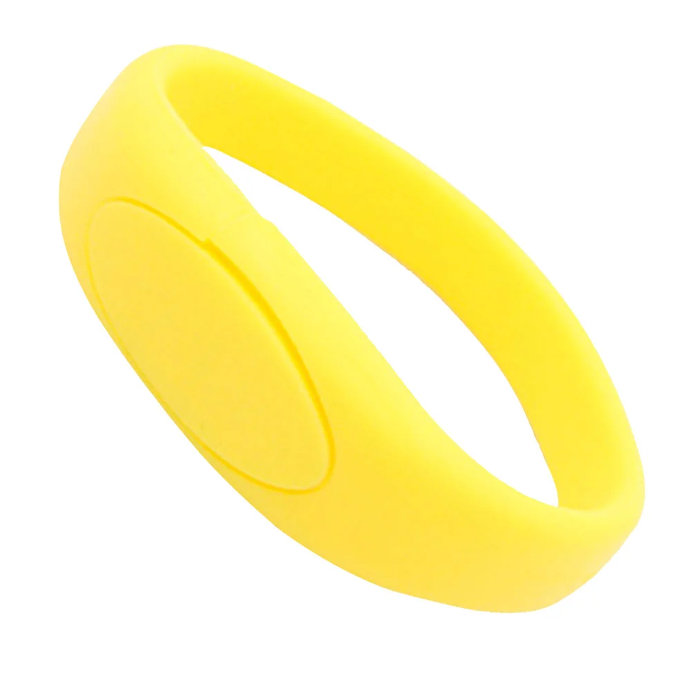 Флешка Силиконовый Браслет Bracelet Fancy V171 желтый 256 Гб - фото 7